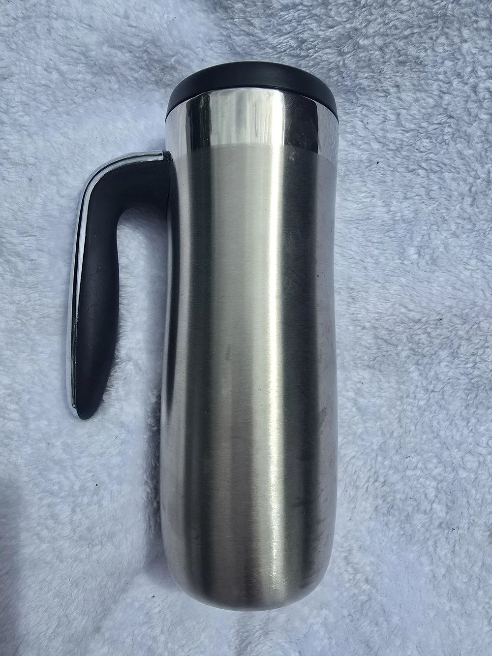 Aladdin Stainless Steel Travel Mug with Handle - Silver & Black